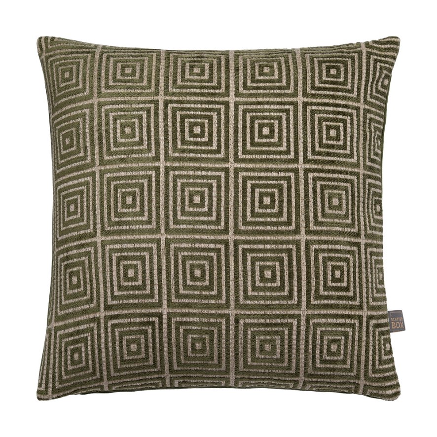 Woods Mosaic Green Cushion