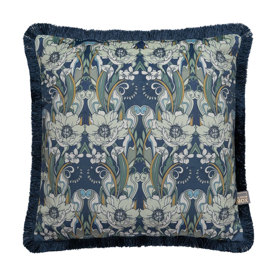 Woods Noveau Navy Cushion 43x43cm