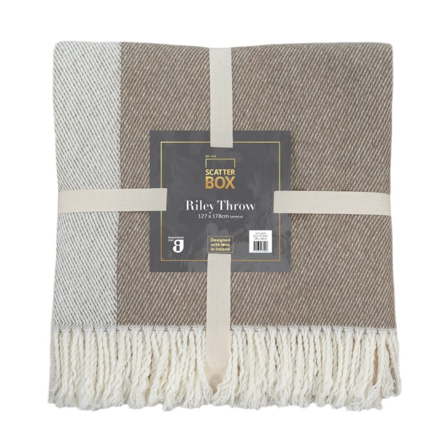 Woods Riley Natural Throw Blanket