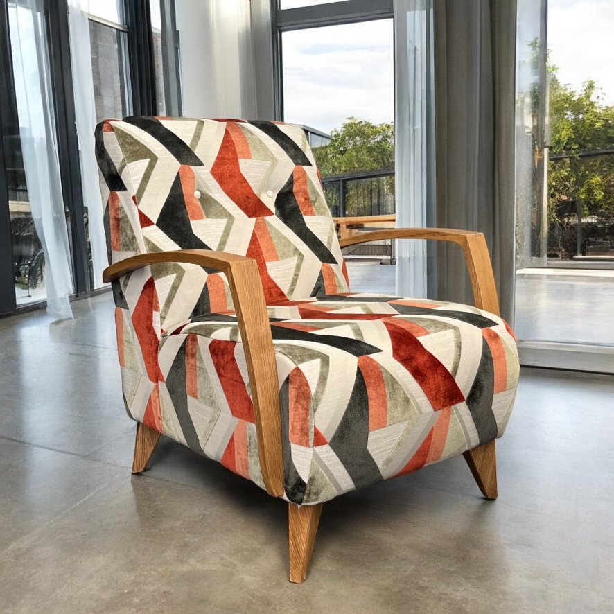 Woods Ibberton Accent Chair in Sunset Vegas Velvet