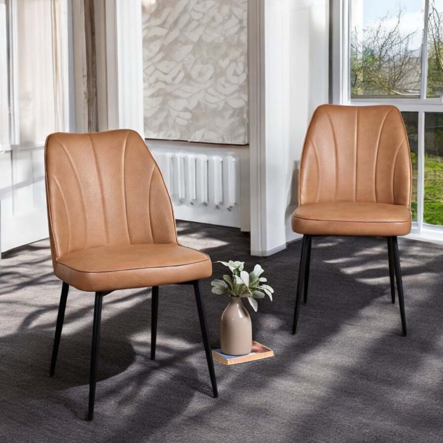 Woods Walton Spice Tan Dining Chair (Set of 2)