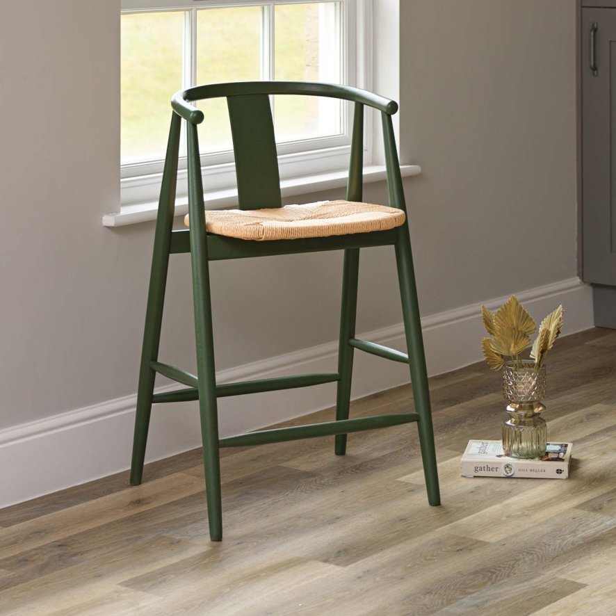 Woods Long Island Bar Stool - Olive Green
