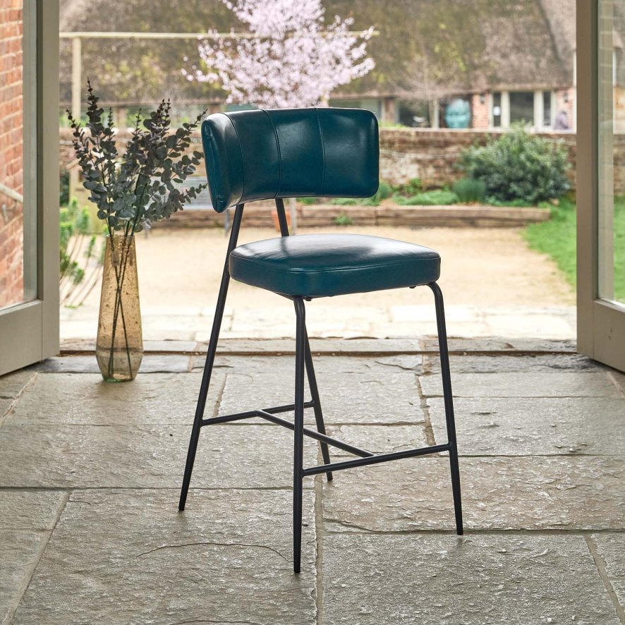 Woods Admiral Dark Blue Bar Stool