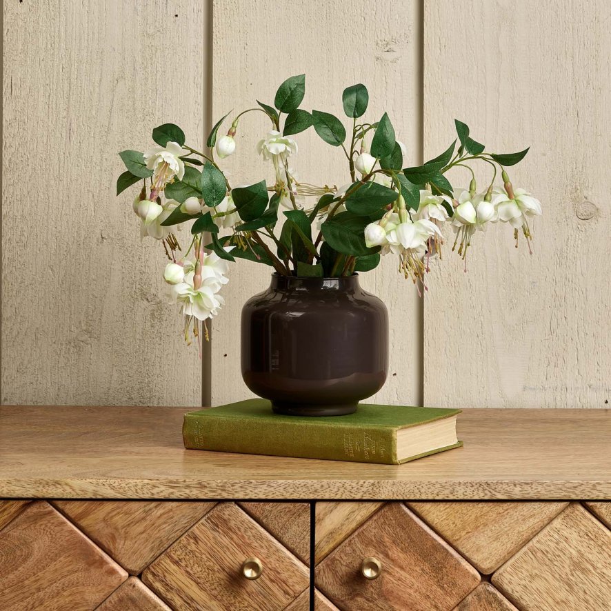 Woods Glass Base Vase in Carbon - Small