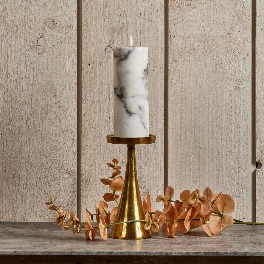Woods Conical Candle Stand in Gold - Small
