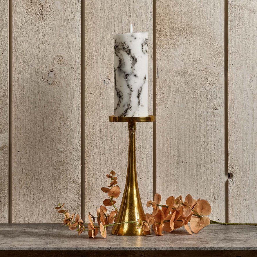 Woods Conical Candle Stand in Gold - Large