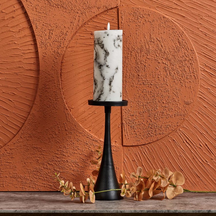 Woods Conical Candle Stand in Black - Large