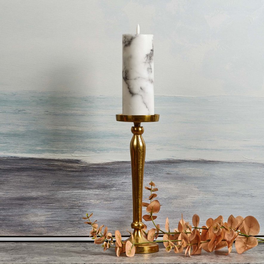 Woods Taper Candle Stand in Gold - Small