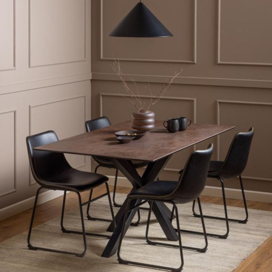 Woods Eastcote Ceramic Dining Table 160cm - Copper