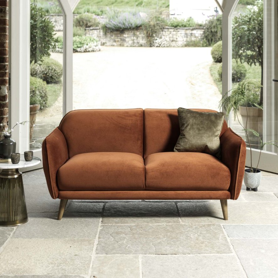 Tamar 2 Seater Sofa in Burnt Orange