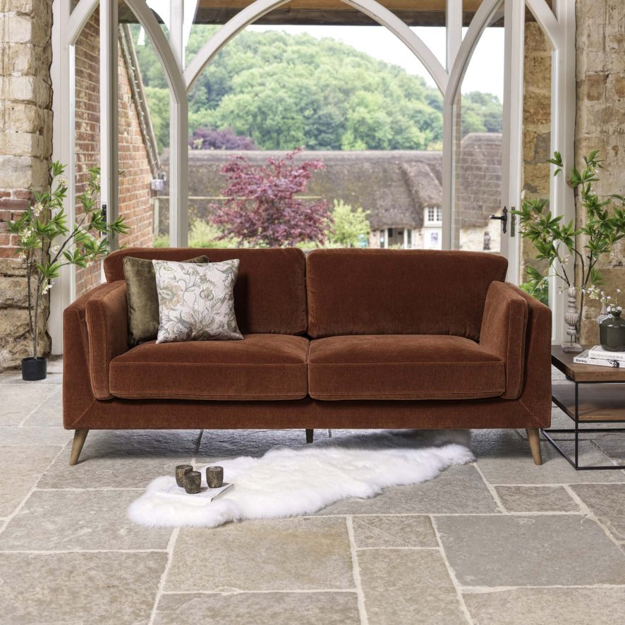 Harris 3 Seater Sofa in Rust