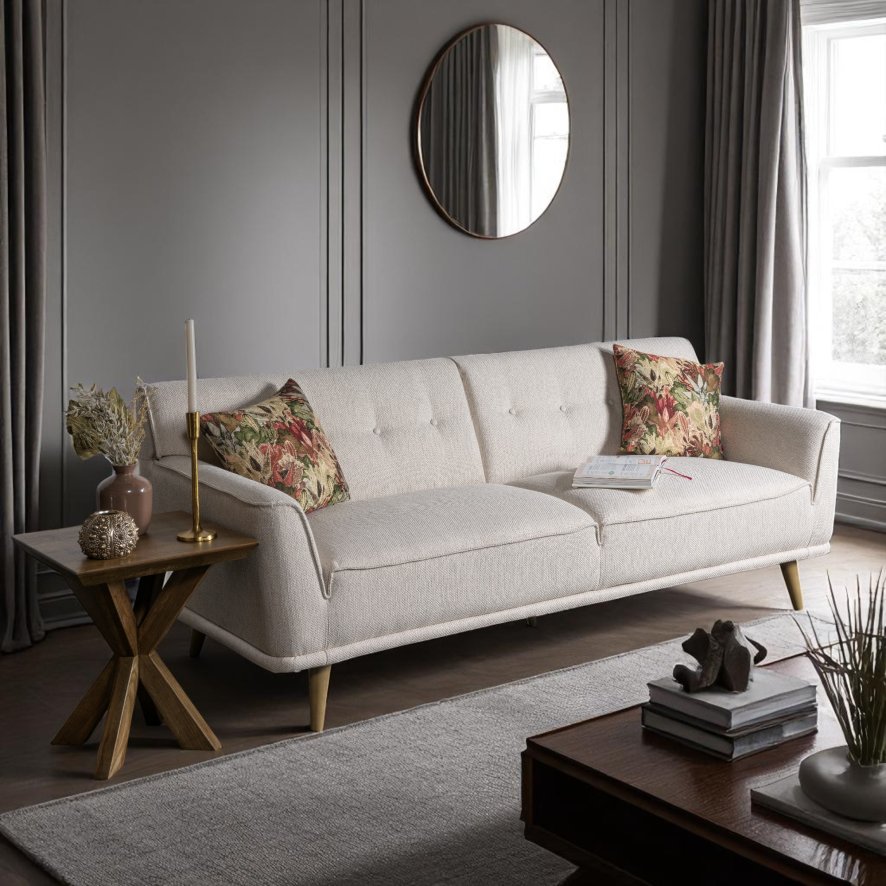 Woods Derwent 3 Seater Sofa in Cream
