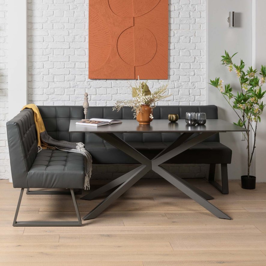 Woods Saturn Dining Table 150cm in Dark Grey