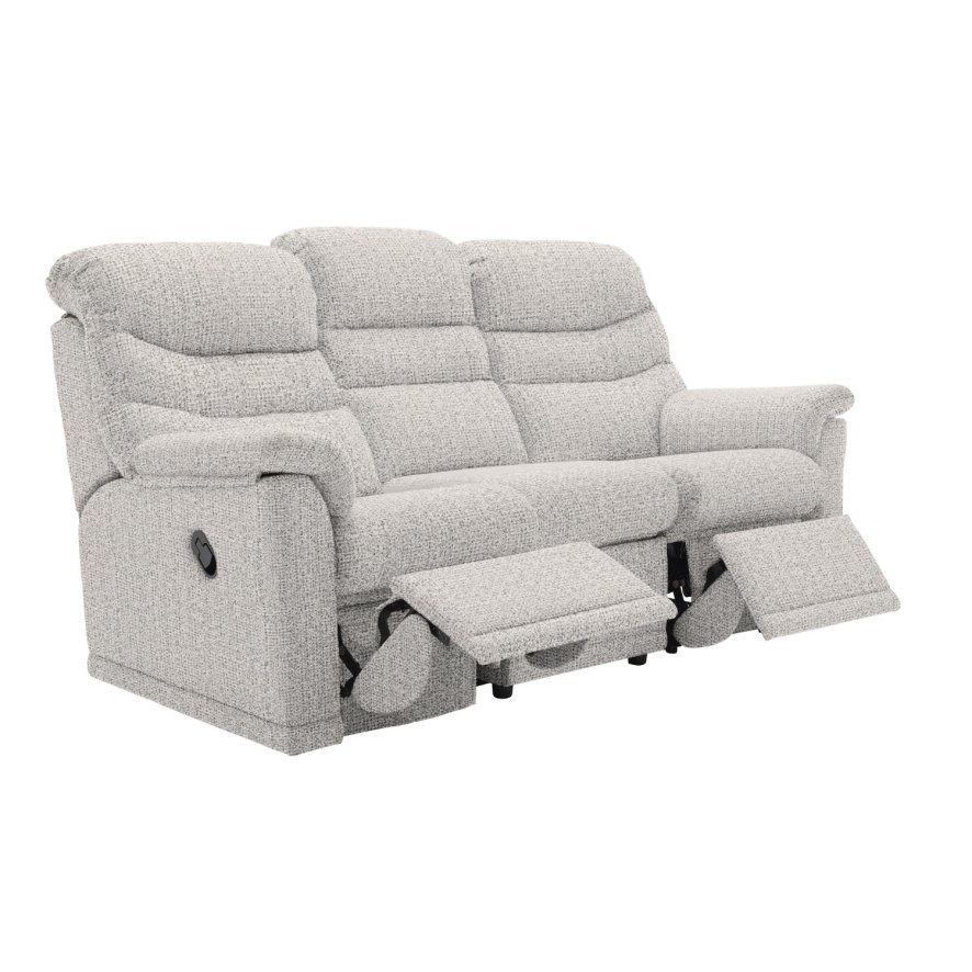 G Plan G Plan Malvern 3 Seater Double Manual Recliner Sofa with 3 Cushions