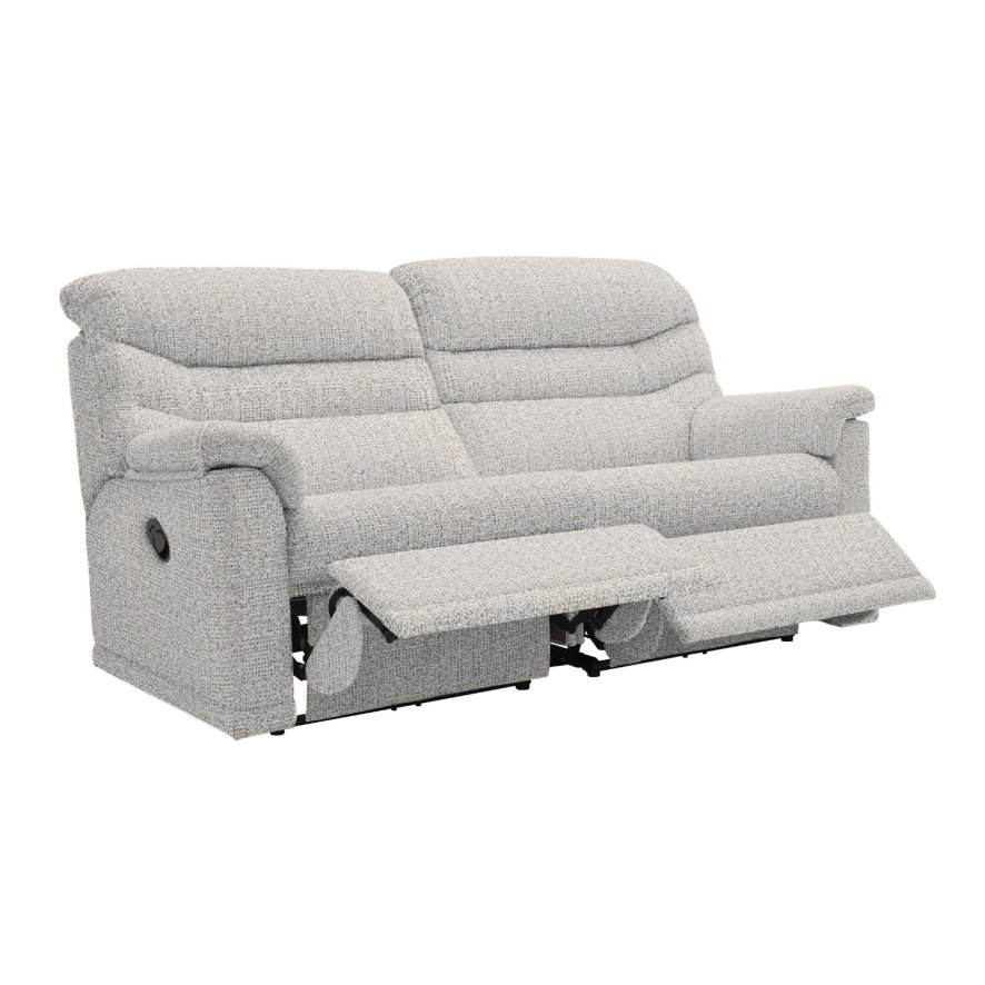 G Plan G Plan Malvern 3 Seater Double Manual Recliner Sofa with 2 Cushions