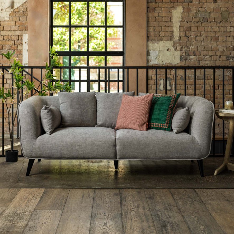 Woods Langdale 3 Seater Sofa in Silver