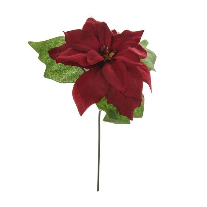 Woods Poinsettia Pick Red 18cm