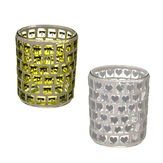 Woods Meadow Tealight Holder Mosaic (Set of 2)