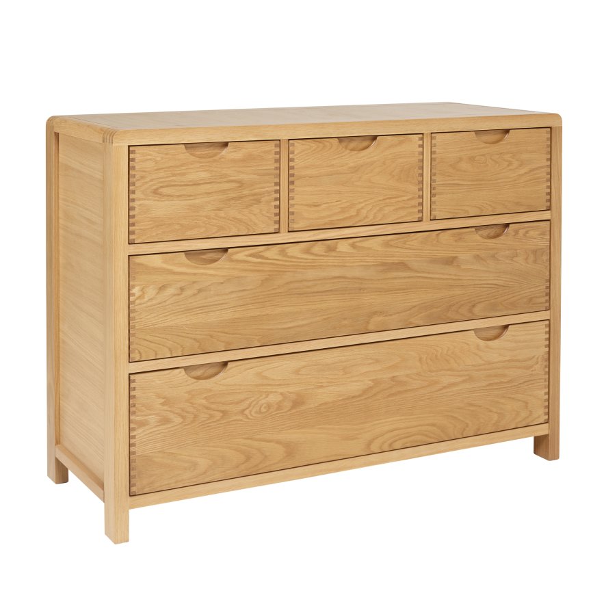 Ercol Ercol 1362 Bosco 5 Drawer Wide Chest