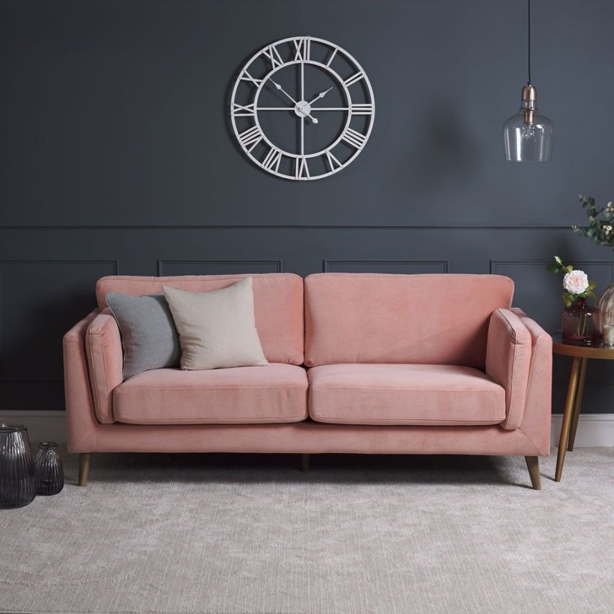 Clearance Harris 3 Seater Sofa - Pink