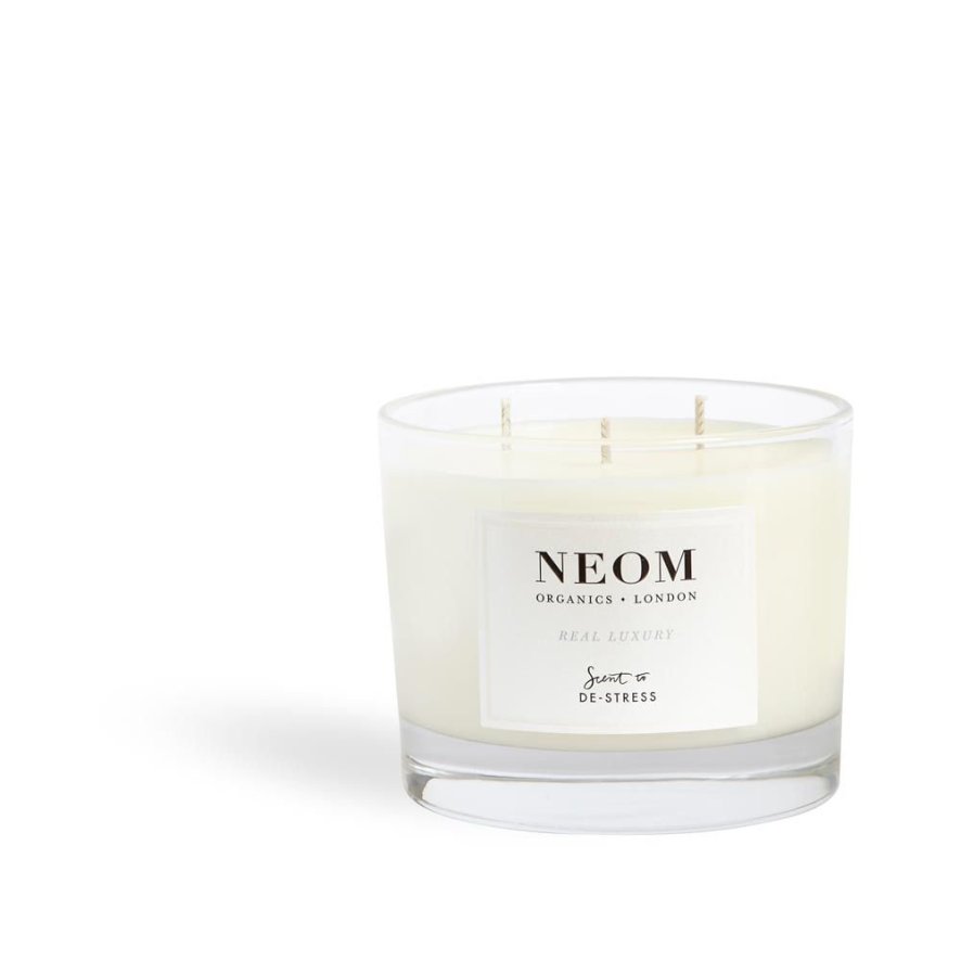 NEOM Real Luxury Scented Candle (3 Wick) Neom Large Candle Woods Furniture