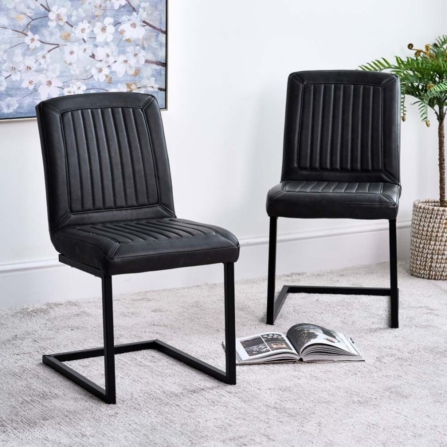 Vintage Grey Dining Chair Set Of 2