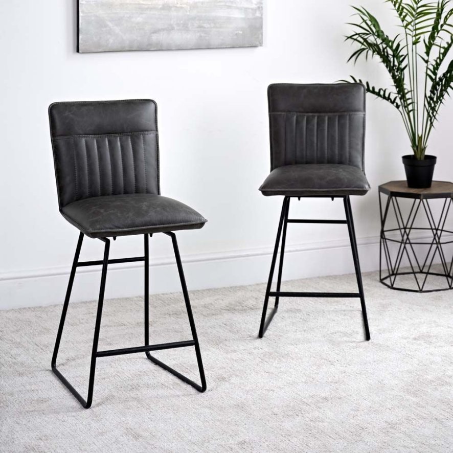 Hardy Bar Stool Grey Set Of 2