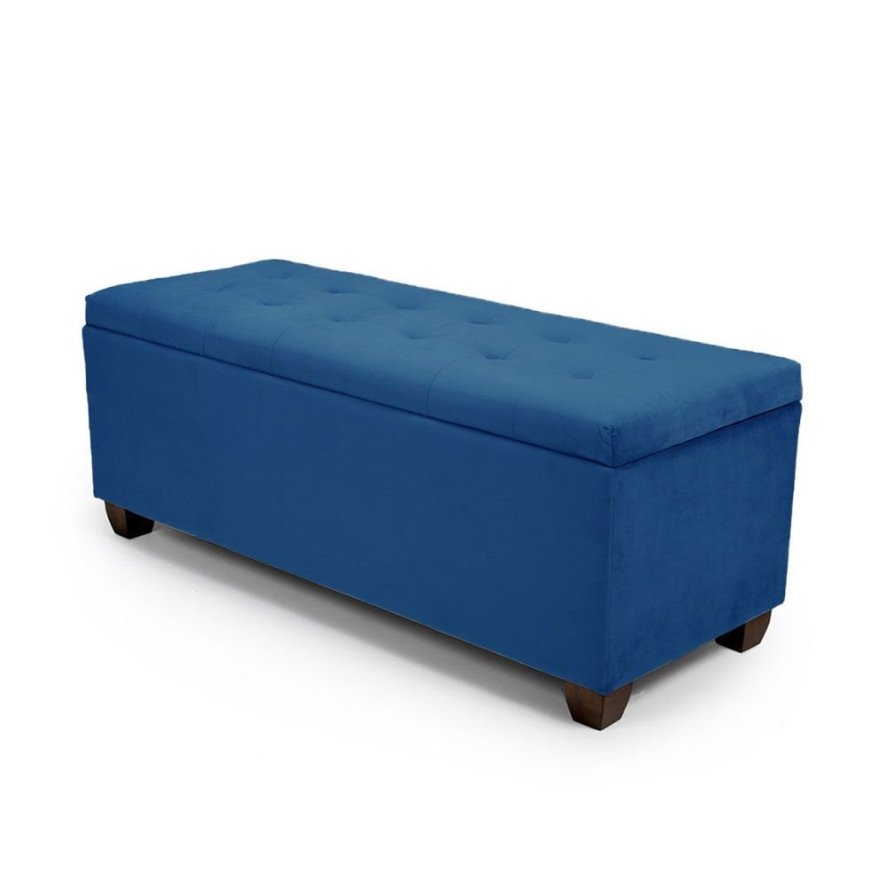 Duke Storage Ottoman - Blue