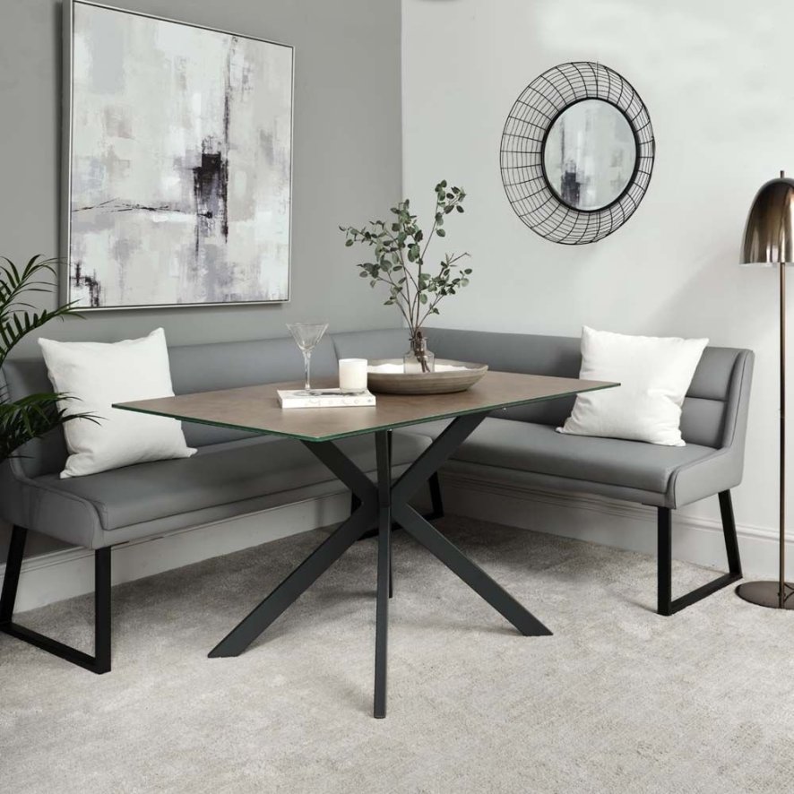 Paulo 135cm Dining Table - Light Grey