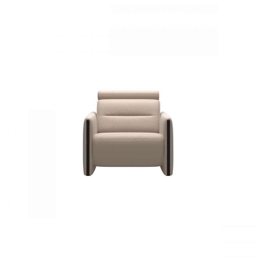 An image of Stressless Emily Armchair - Wood Arms - Wood Arms in Fabric