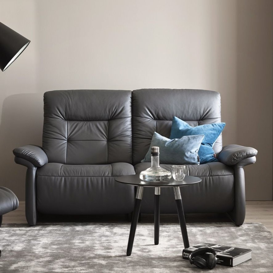 Stressless Mary 2 Seater Sofa Upholstered Arms Fabric