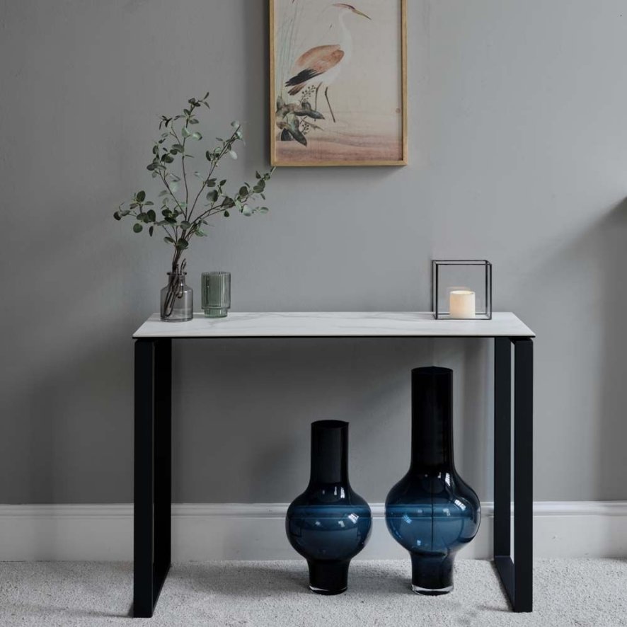 Eastcote White Ceramic Console Table