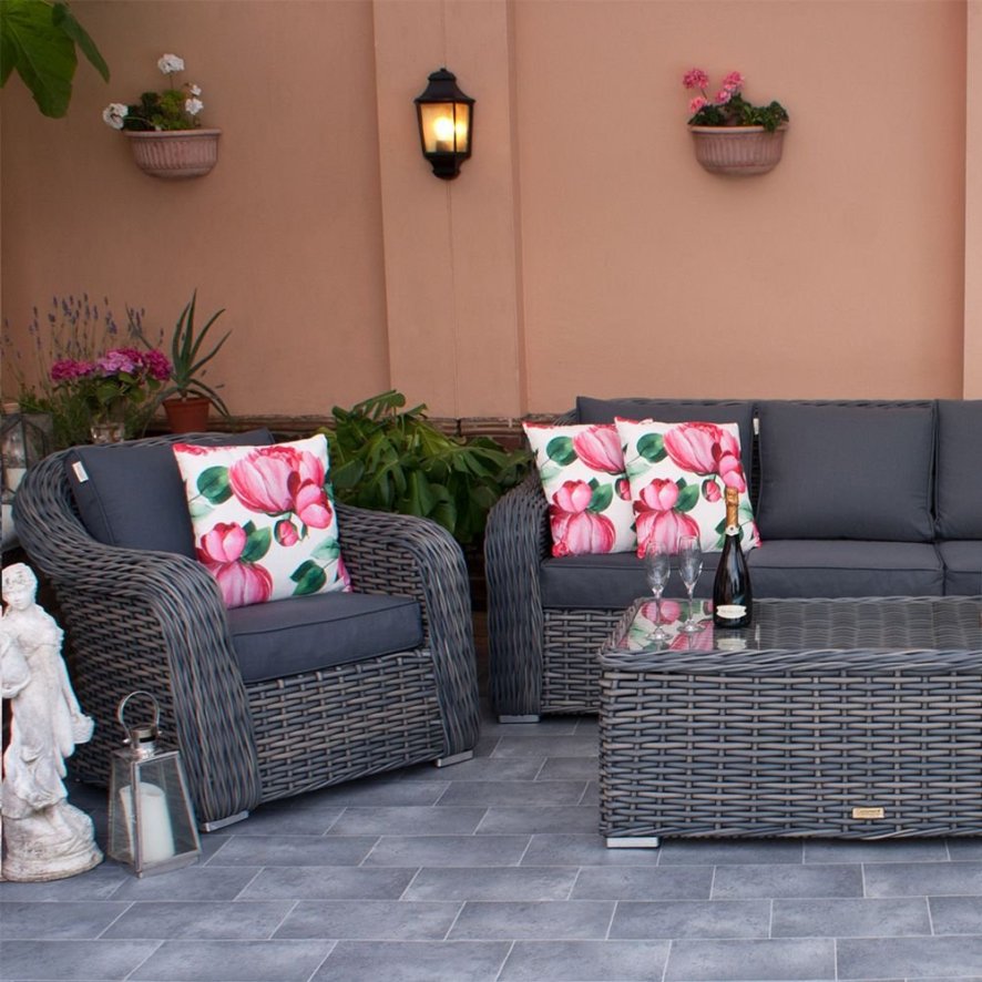 Miami 3 Seater Sofa And Chairs Set