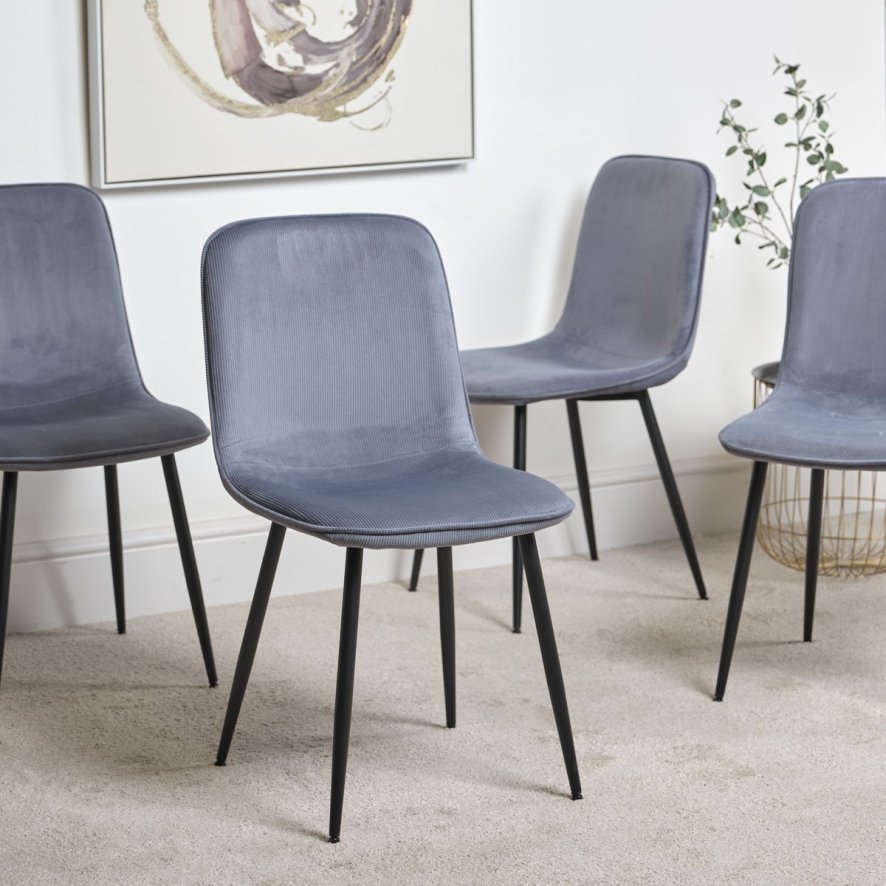 Delmy Dining Chair Grey (Set of 4) set of 4 Dining chairs Woods