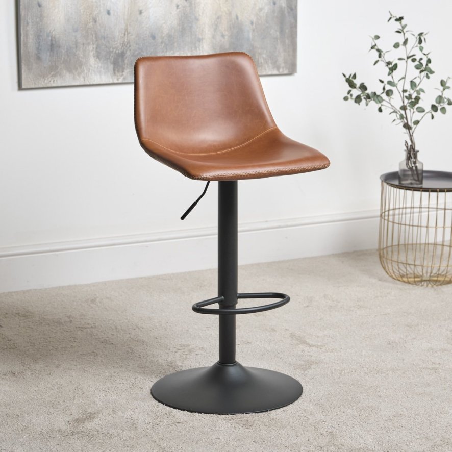 Oregon Gas Lift  Bar Stool - Brandy