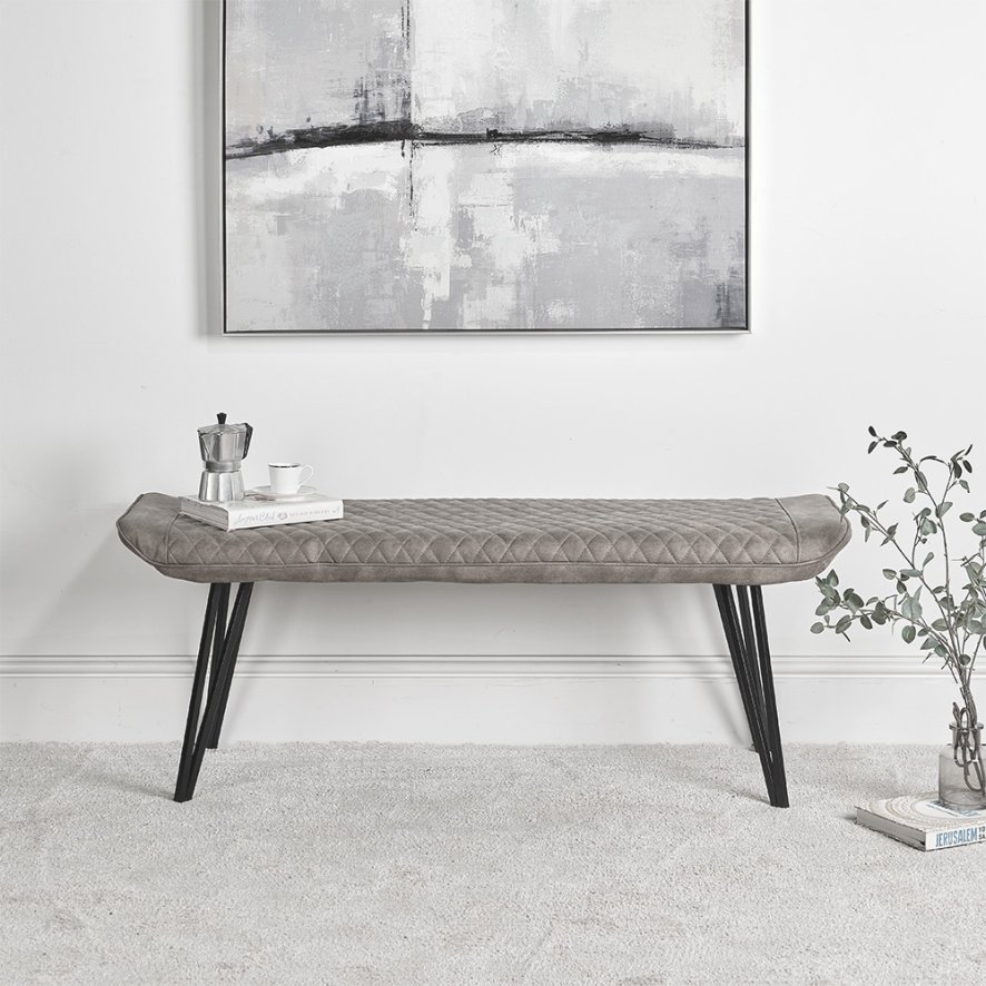 Clearance Finnick Flat Bench - Light Grey