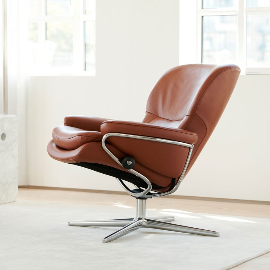 Stressless Rome Low Back Chair with Cross Base