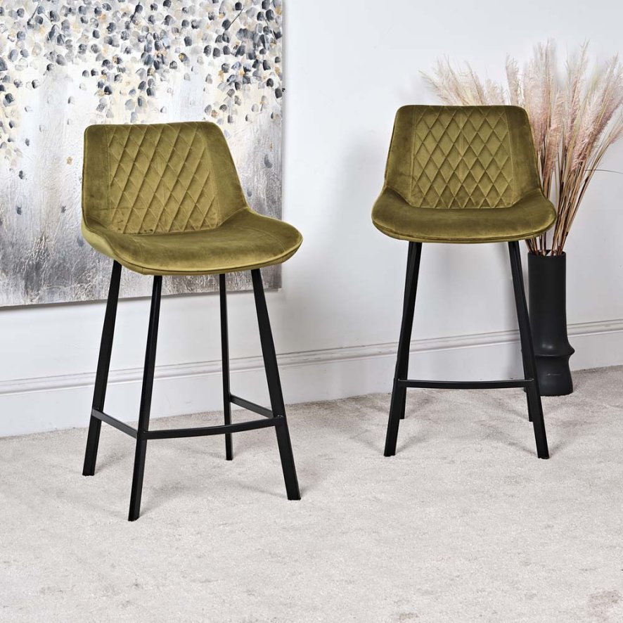 Woods Chase Bar Stool - Green (Set of 2)