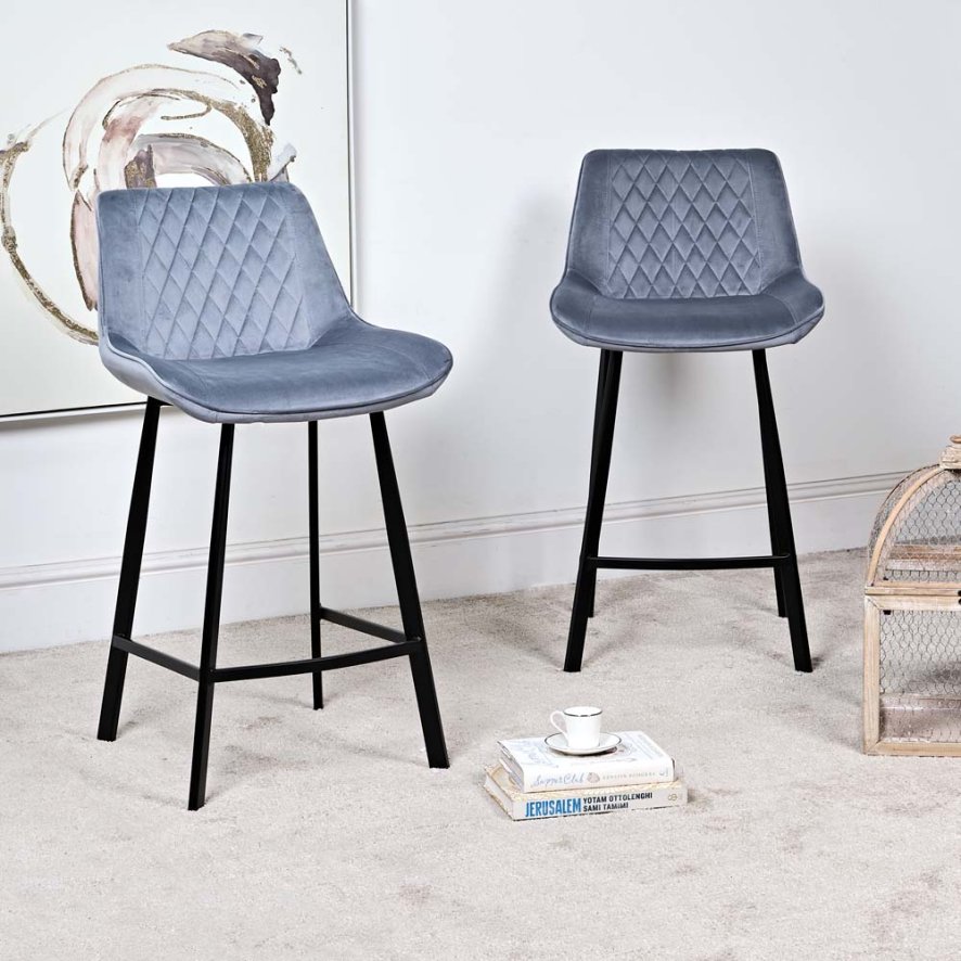 Clearance Chase Bar Stool - Light Blue (Set of 2)