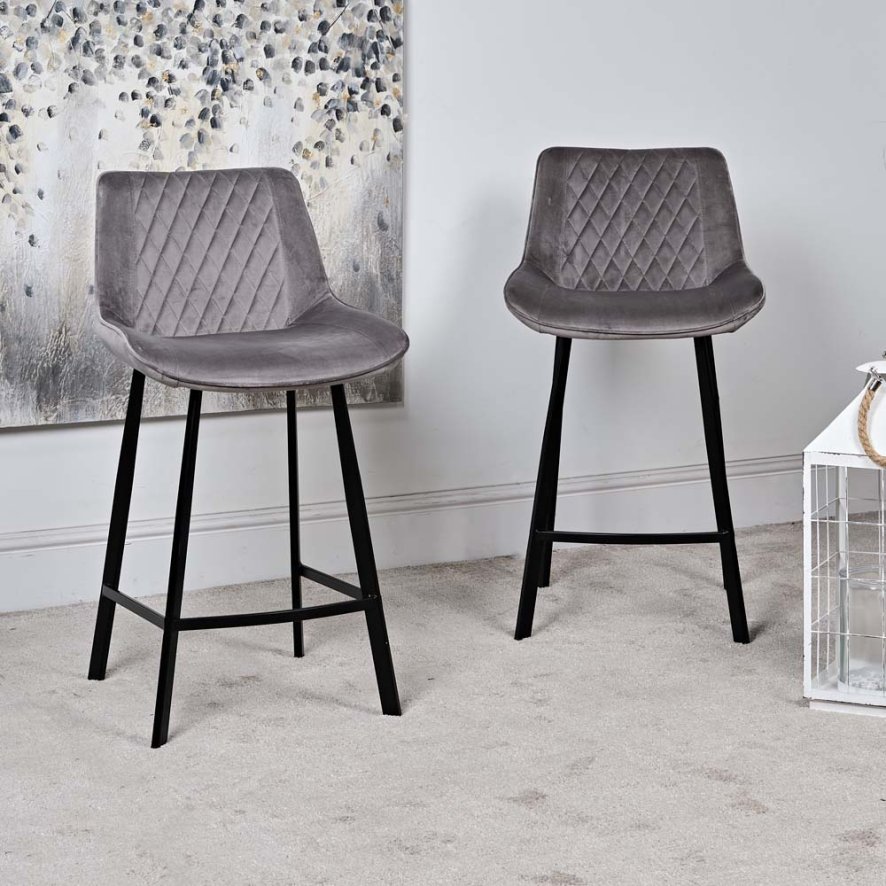 Clearance Chase Bar Stool - Light Grey (Set of 2)