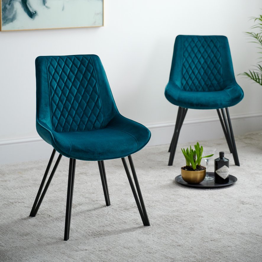 Woods Chase Teal Dining Chair (Set of 2)