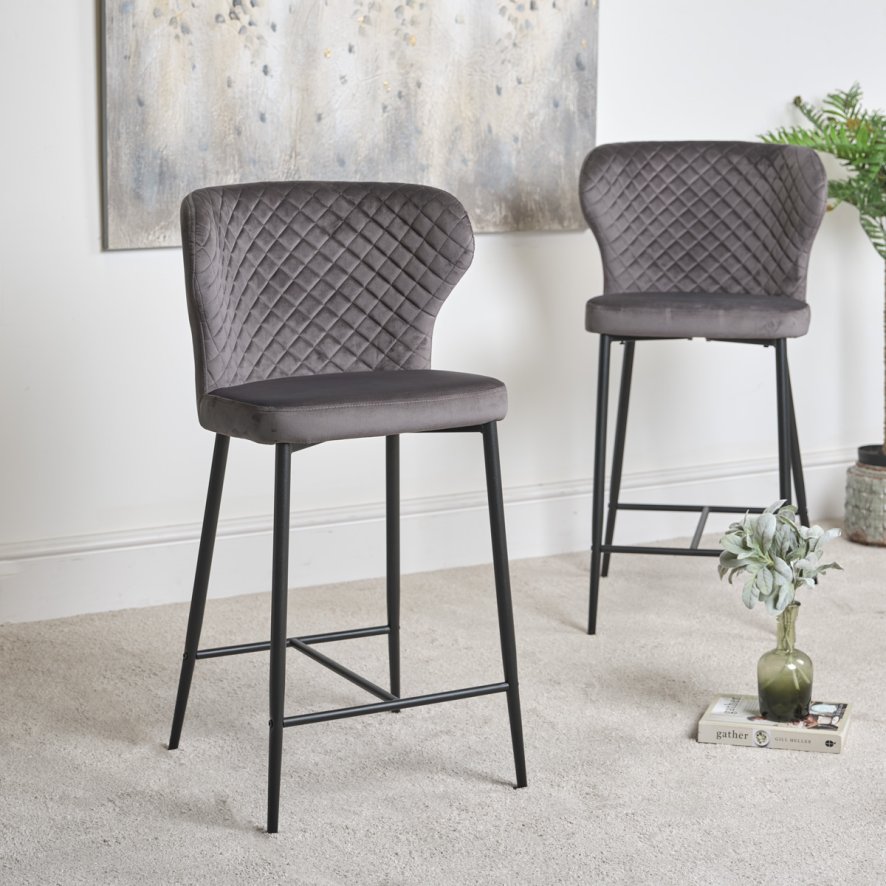 Clearance Harley Bar Stool (Set Of 2) - Grey