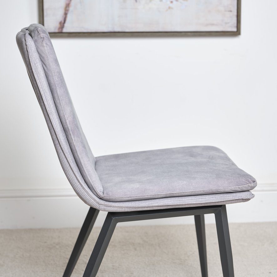 Jacob Dining Chair Pair, Grey CLEARANCE Woods Furniture