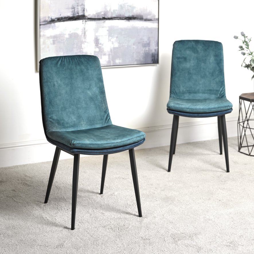 Woods Jacob Dining Chair - Teal (Set of 2)