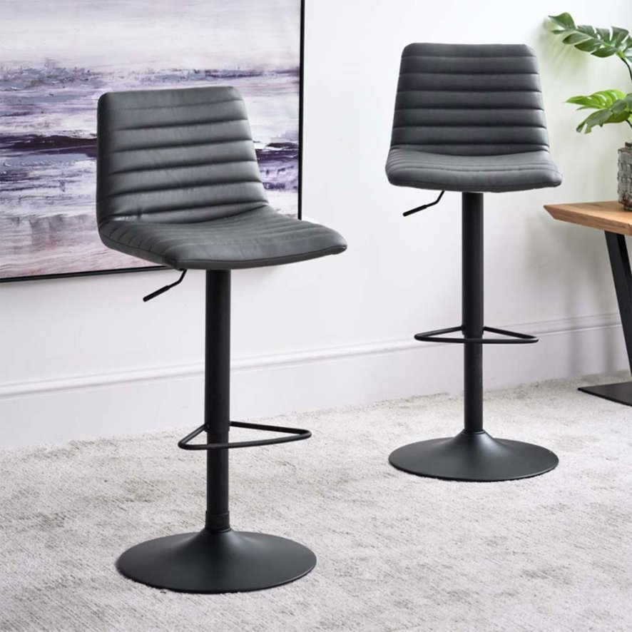 Clearance Kimmy Bar Stool Grey (Set of 2)