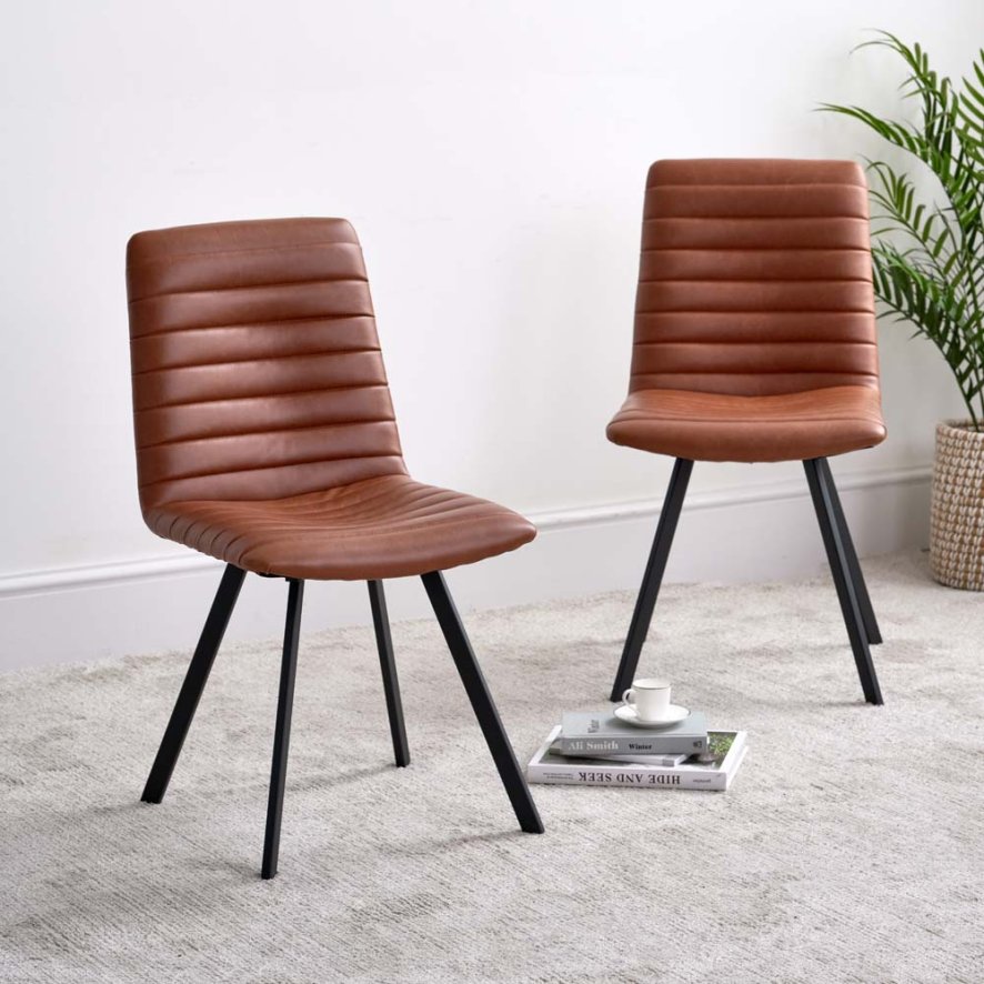 Clearance Kimmy Dining Chair  Brandy (Set of 2)