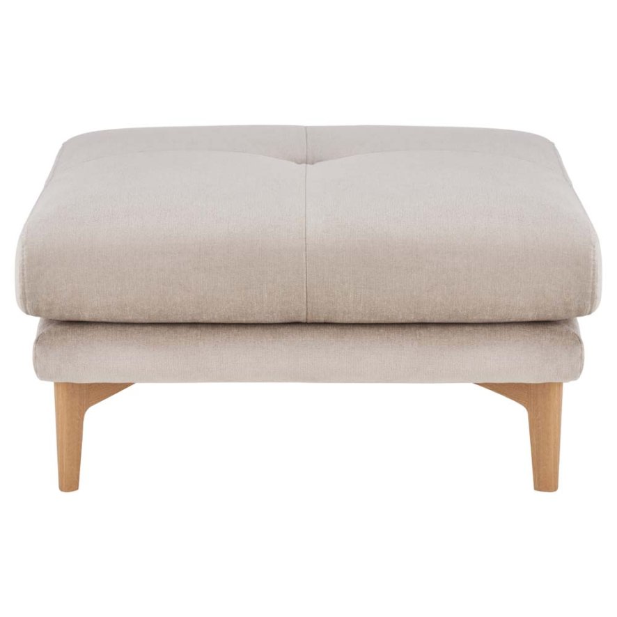 An image of Aosta Footstool - Aosta footstool in Leather
