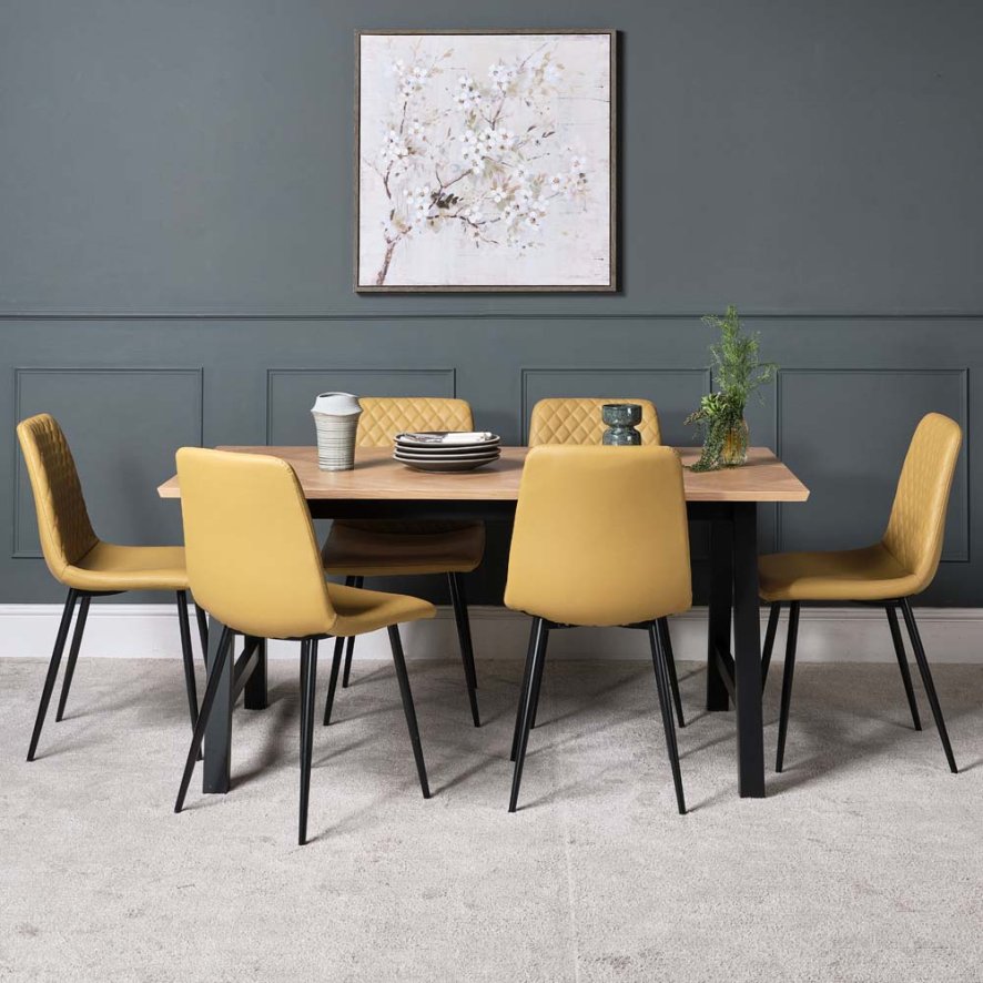 Mustard dining room chairs online