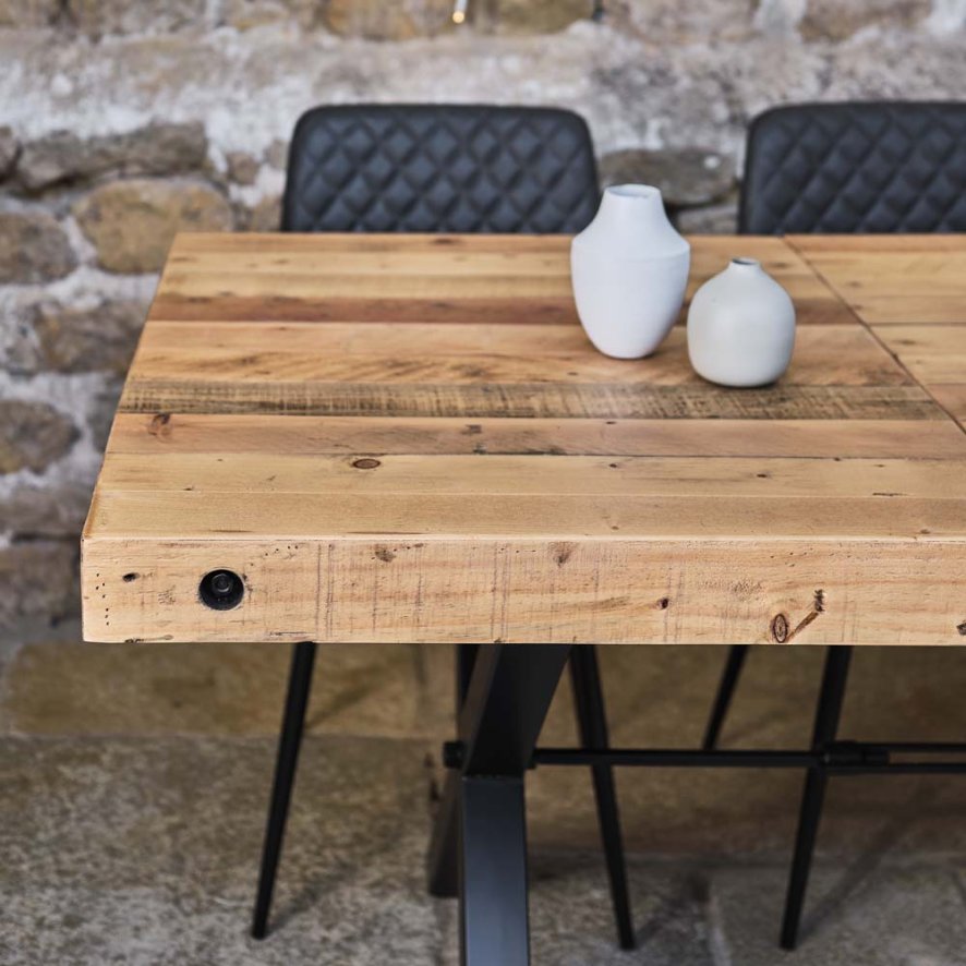 Woods Urban 140180cm Dining Table & Industrial Corner Bench Grey