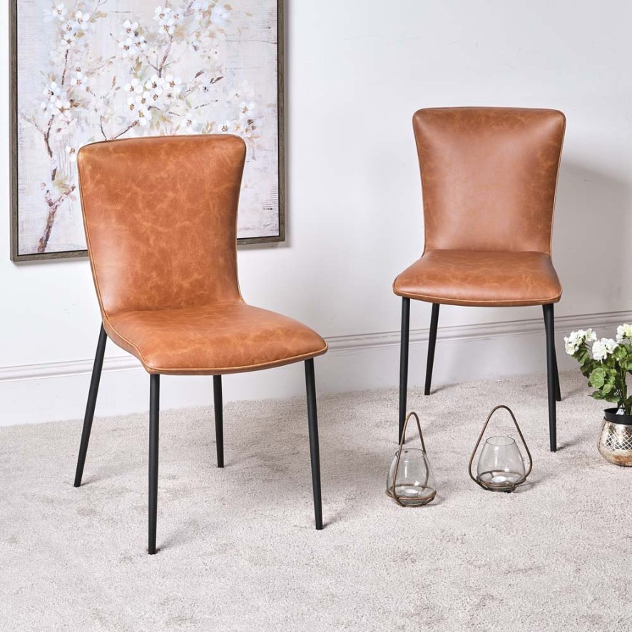 Clearance Ellie Dining Chair - Tan (Set of 2)